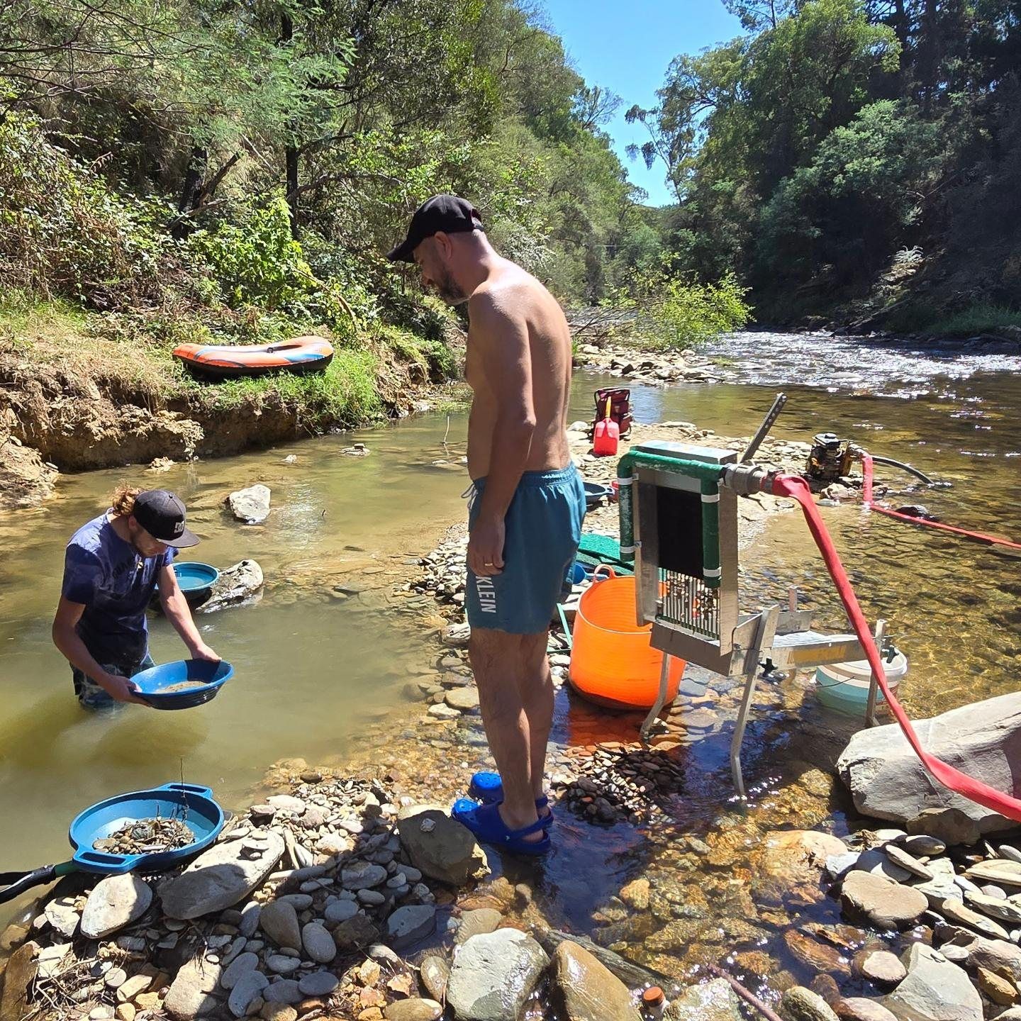 Panning for gold in the Ovens River