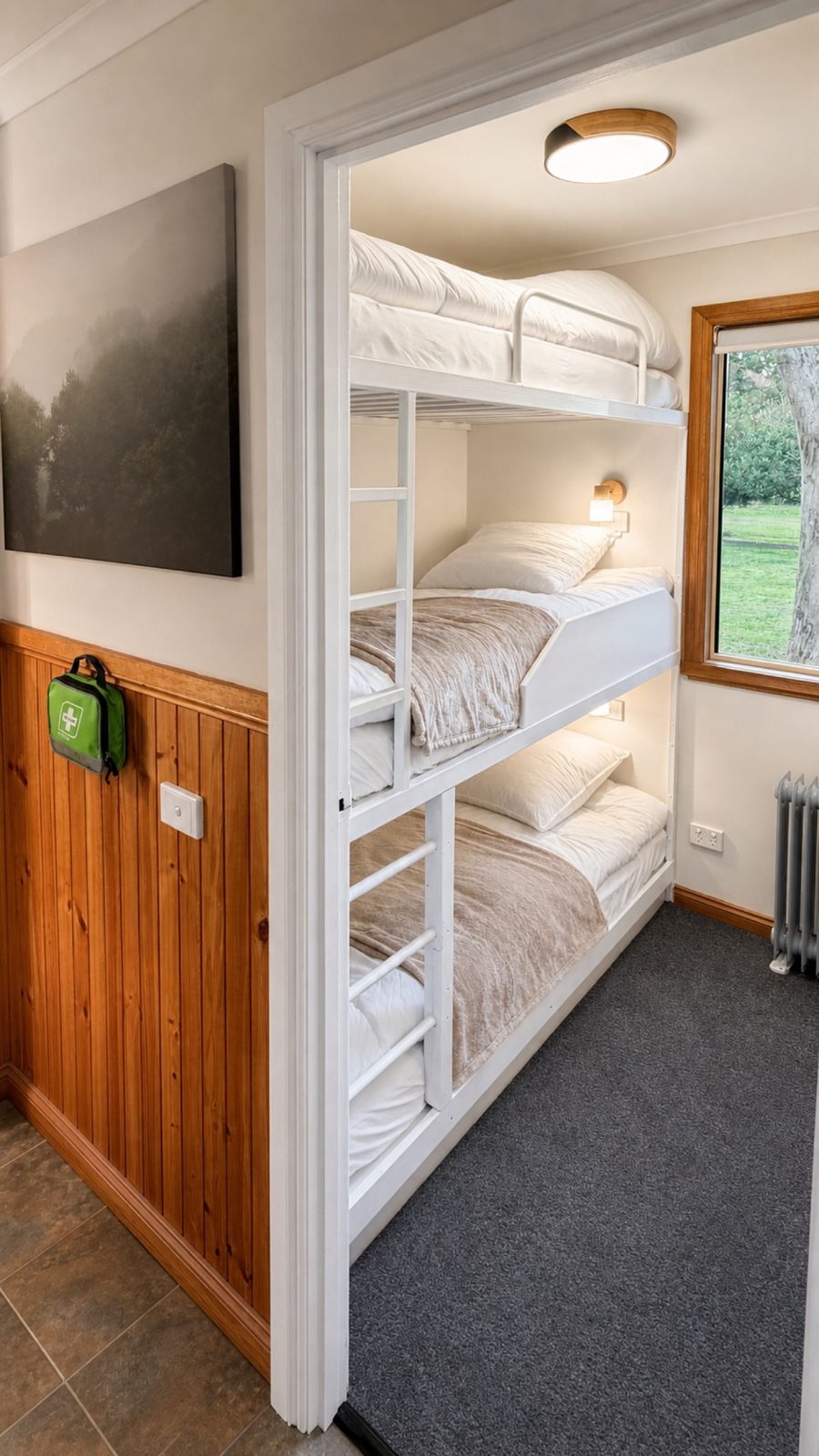 The bunk room — two single beds